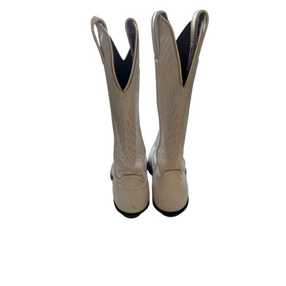 CODE WEST White Leather Cowboy Boots Made in USA Womens Size 7M 14608 Western - Picture 5 of 8